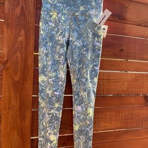 DKNY Abstract Patterned Leggings - Blue and Yellow